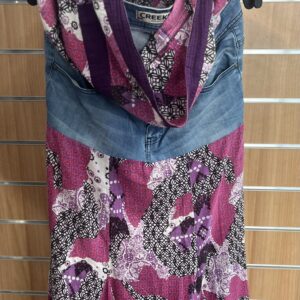 Ensemble haut+ jupe évasée de tissus recyclés. Taille : XL/XXL